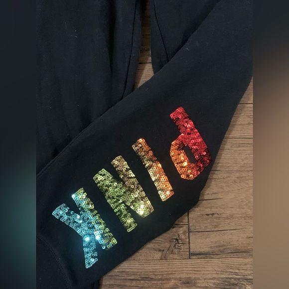 PINK VS RAINBOW OMBRÉ HOODIE / JOGGER OUTFIT SET M - Picture 15 of 16